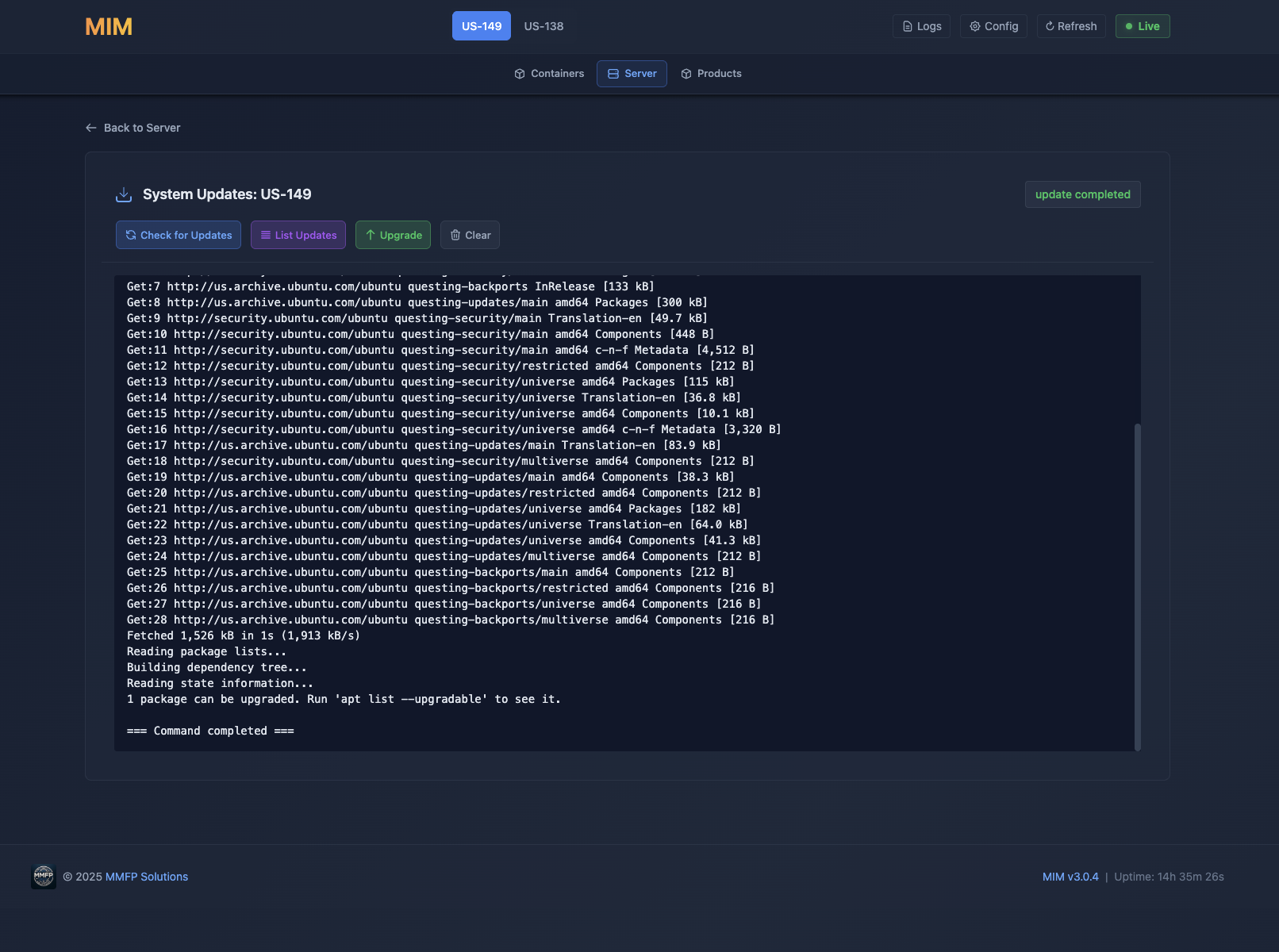 System Updates - Keep your server up to date